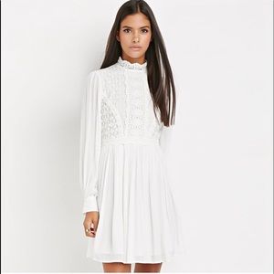 Forever 21 retro 60’s crochet ivory dress costume